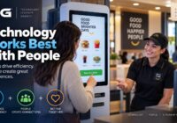 people and kiosks