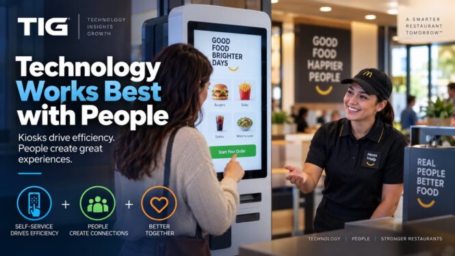 people and kiosks